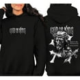 thumbnail image 2 of God Is King Double Sided Hoodie – Black Christian Streetwear with Jesus Cross Graphic, Faith-Based Pullover for Men & Women, 2 of 7