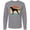 AC-Heather Grey, variant on Inktastic Vizsla Dog Retro Sunset Long Sleeve T-Shirt