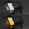 thumbnail image 3 of AKKON - For 2010-2014 Ford Mustang Tube LED Daytime Running Lamp Bar w/Sequential Turn Signals Projector Black Headlights Pair, 3 of 7