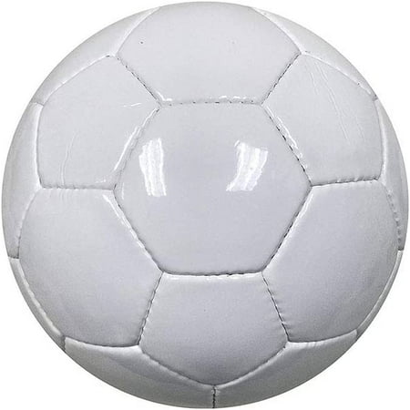 All White Plain Soccer Balls Mini Size 1 for Practice and Kids - Single One (Best Soccer Ball For The Money)