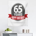 thumbnail image 1 of 65th Birthday Tapestry, Classical Vintage Emblem with 65 Years Old Theme Happiness, Fabric Wall Hanging Decor for Bedroom Living Room Dorm, 5 Sizes, Red Grey White, by Ambesonne, 1 of 1