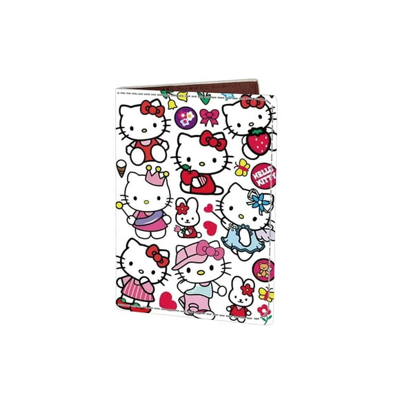 Kawaii Kitty Cat Leather Passport Holder Cover