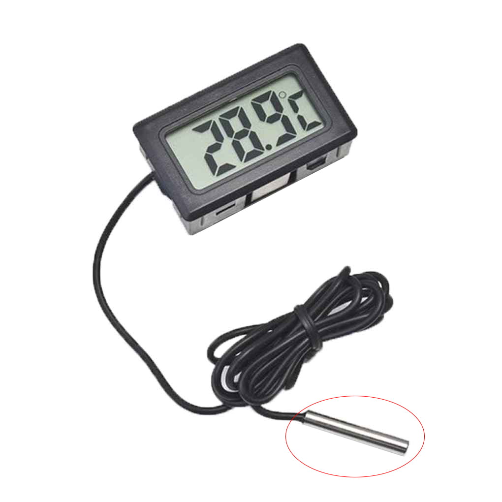 Mini Electronic Thermometer LCD Digital Temperature Meter with Probe Sensor Wired for Refrigerator Air Conditioning Cold Storage