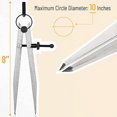 thumbnail image 5 of Mr. Pen- Adjustable Divider Leather Compass, 8 inch, Lockable Metal Wing Divider Compass, Metal Compass, Wing Dividers for Leather, Woodworking Compass, Metal Compass for Metal Work., 5 of 7