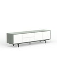 thumbnail image 5 of Atlas 78" x 20" Modern TV Stand Cabinet - Grey Frame, White Door/Drawers, Black Base, 5 of 8