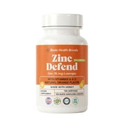 Basic Health Brands Natural Orange Flavor Zinc Lozenges for Immune Support, Cold Relief, 100 Count