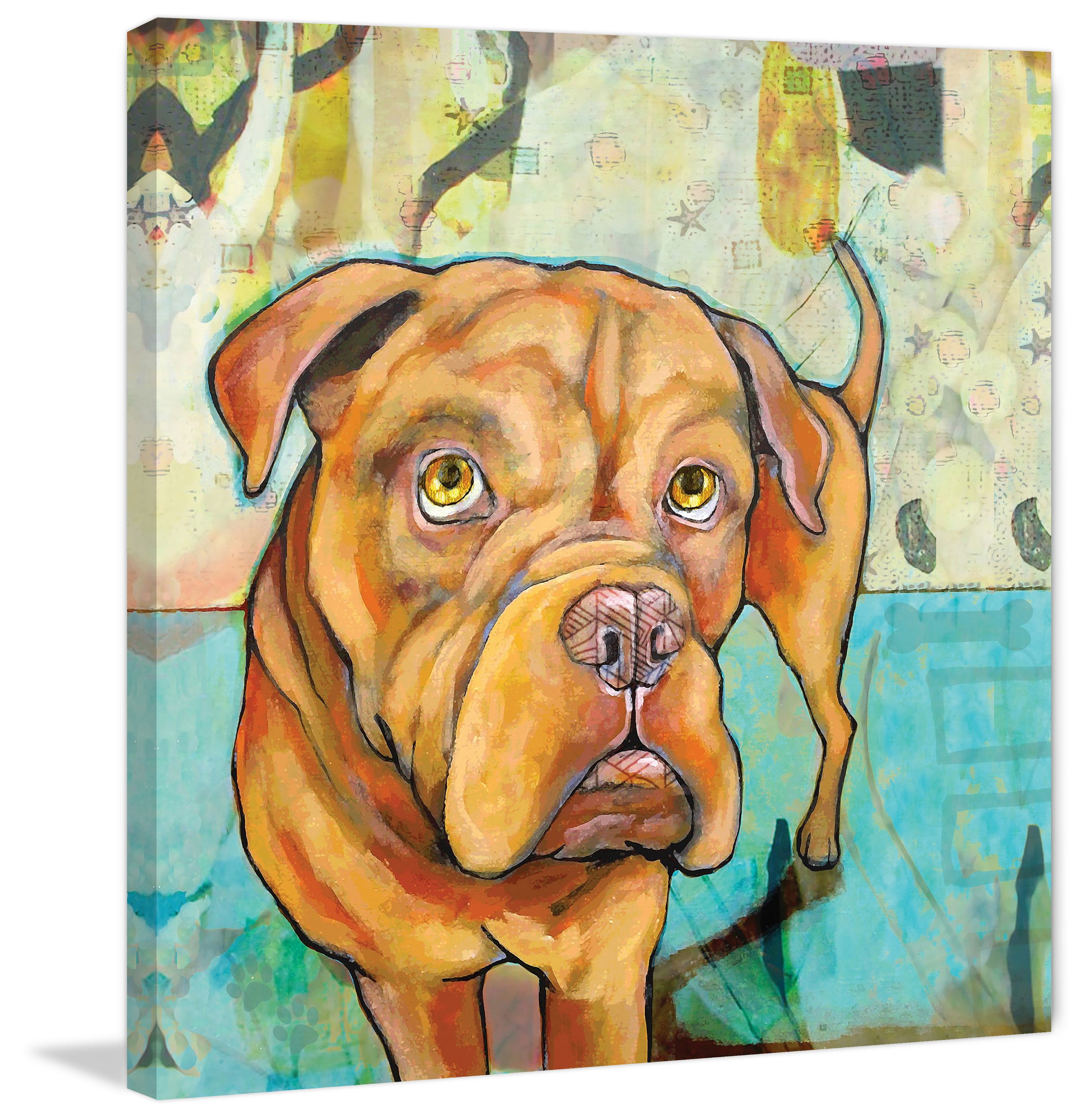 "Dogue De Bordeaux" Painting Print on Wrapped Canvas