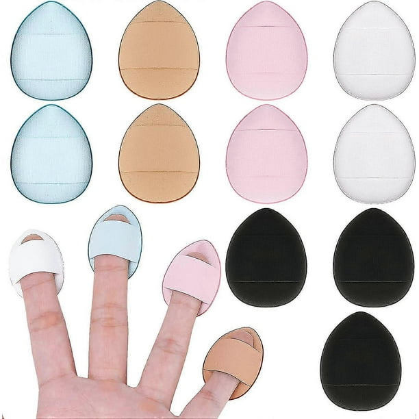 16 Packs Finger Powder Puff Makeup Mini Powder Puff, Soft Powder Puff For Daily Makeup Foundation Concealer Cosmetic Sponge Mineral Powder Wet Dry
