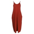 thumbnail image 2 of Vestido Maxi Yuyangstore Sin Mangas con Bolsillo Orange L, 2 of 8