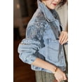 thumbnail image 4 of Chamarra Corta De Mezclilla Para Mujer Sequins Loose, 4 of 8