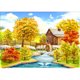thumbnail image 1 of Pintura de diamantes (DE1532) arte casa de otoño río 5D dibujo DIY Kit cuadrado 40x50cm FLhrweasw Nuevo, 1 of 1