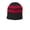 Black/ Athletic Red, variant on Port Authority Adult Unisex Strpies Beanie Black/Ath Red One Size Fits All