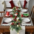 thumbnail image 4 of JeashCHAT Plaid Christmas Trees Placemats Set of 4, 12x18 Inch Winter Table Mats Non-Slip Washable Cloth Heat Resistant Place Mats for Indoor Outdoor Home Party Kitchen Dining Decor, 4 of 7
