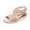 Khaki, variant on Womens Retro Wedges Heels Sandals Open Toe Platform with Elastic Strap Canvas Womens Dress Sandals Summer Sandals Brown 9 Wide
