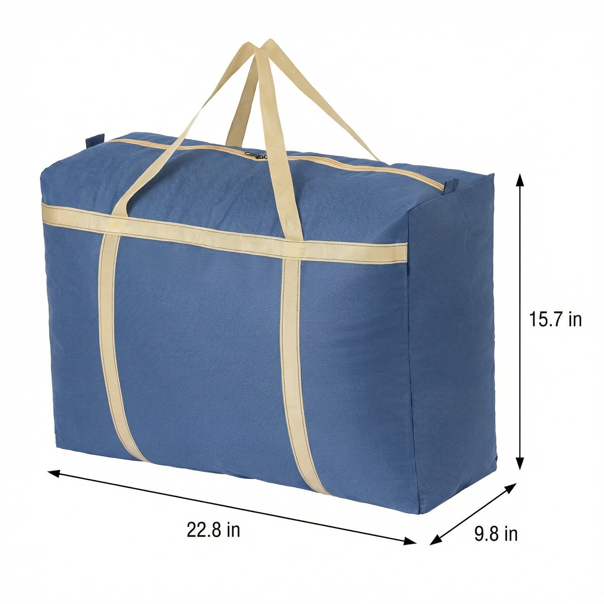 Unique Bargains Foldable Storage Bags for Organizing Clothing Blue 22.8"x9.8"x15.7"