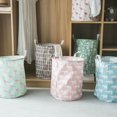 thumbnail image 5 of Jinsinto Large laundry basket with durable leather handle, round drawstring laundry basket, collapsible laundry basket, 5 of 5