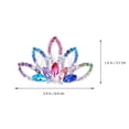 thumbnail image 2 of 1PC Colorful Rhinestone Crown Insert Comb Bridal Wedding Hair Comb Headwear for Women (Colorful), 2 of 8