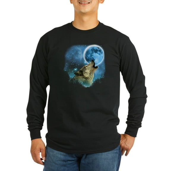 CafePress - Grey Wolfs Skylight 2 Long Sleeve T Shirt - Long Sleeve Dark T-Shirt