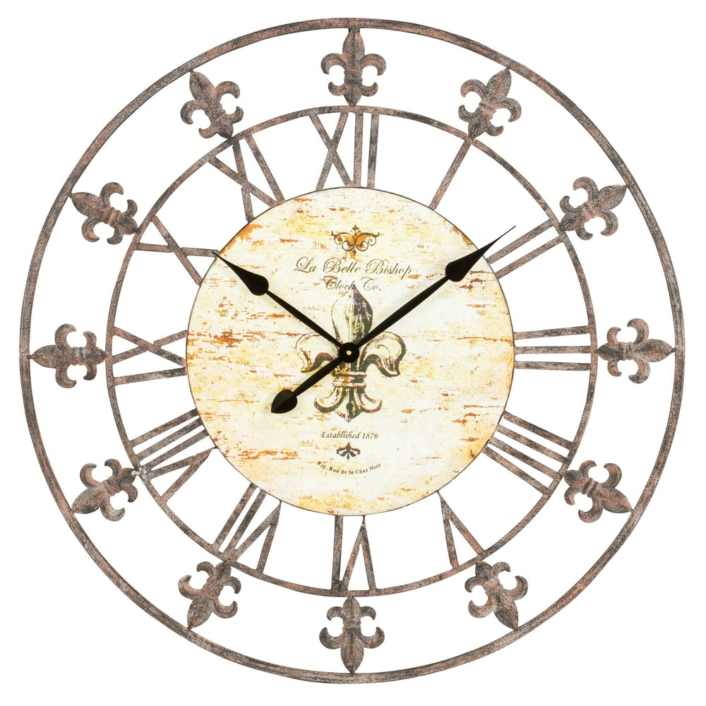 36" Wrought Iron Wall Clock
