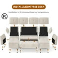 thumbnail image 4 of Akaber 106" Oversized Pull Out Couch Bed, Sleeper Sofa Bed for Living Room with Double Storage Chaise, USB Charging, 4 of 8