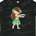 thumbnail image 4 of Inktastic Brown Haired Hula Girl Girls Toddler T-Shirt, 4 of 5