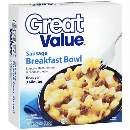 Great Value Sausage, Eggs, Potatoes Breakfast Bowl, 8 oz