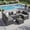 Dark Gray, variant on BaPiPro 11 Pack Sky Blue Outdoor Patio Sofa Cushion Replacement Covers, Fade‑Proof, Waterproof & Zippered, Wear‑Resistant, Stain‑Resistant Easy‑to‑Clean Slipcovers for Rattan Sectional Furniture