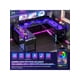 thumbnail image 4 of 126-pulgada u shaped gaming escritorio: con monitor stand, LED lights, reversible shape, power outlets, almacenamiento bag, y hooks - ideal para para a grande de esquina oficina, 4 of 7