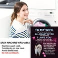 thumbnail image 5 of Gifts for Wife from Husband to My Wife Blanket, Personalized Throw Female Birthday Gifts, Romantic Gifts Birthday Christmas Valentine's Mother's Day Healing Bed Blanket Presents for Her 130 * 150cm, 5 of 6