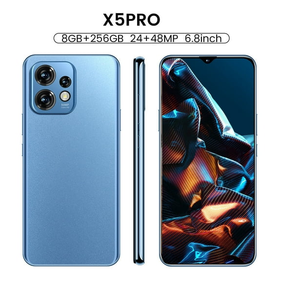 6.8" Drop Screen 8GB+256GB Smartphone Android 12 Unlocked 5G LTE Mobile Phones