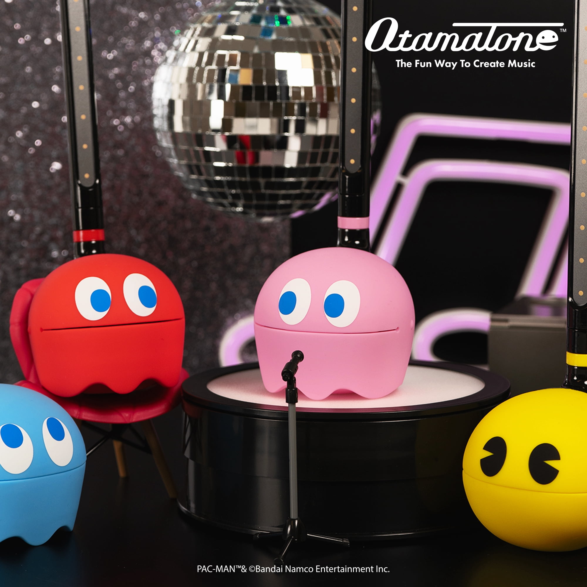 Otamatone PAC-MAN Electronic Portable Music Instrument / Synthesizer Toy from Japan by Maywa Denki (Officially Licensed) [English Instructions] - Pinky