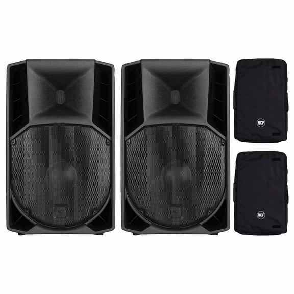 RCF ART 735-A MK5 Active 1400W 2-Way 15" Powered Speaker 2-Pack with Covers Package