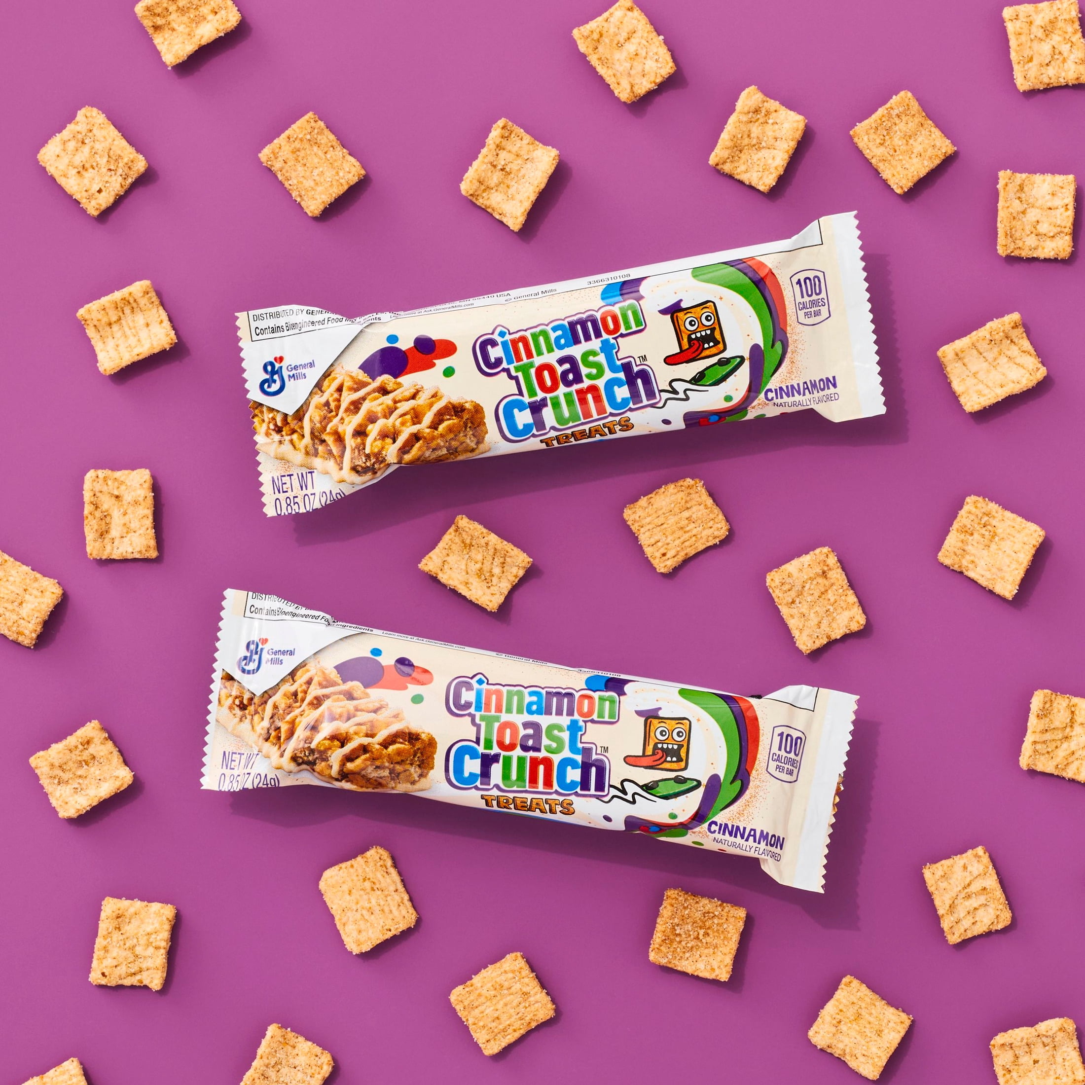 (2 pack) Cinnamon Toast Crunch Cereal Treat Bars, Snack Bars, 8 Count, 6.8 oz