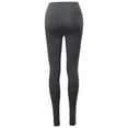 thumbnail image 3 of A2Y Women's Solid Basic Cotton Fitted Full Length Moto Leggings Charcoal S, 3 of 5