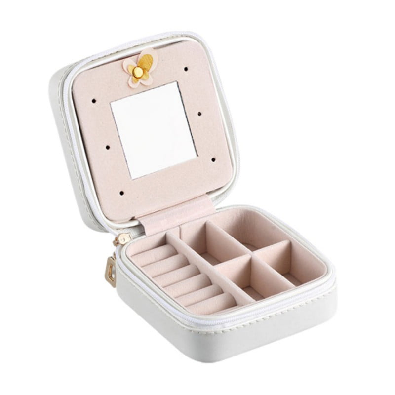 Jewelry Box Organizer Portable Travel Jewellery Ornaments Case Storage SI 