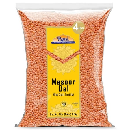 Rani Masoor Dal (Indian Red Lentils) Split Gram, 64oz (4lbs) 1.81kg ~ All Natural | Gluten Friendly | NON-GMO | Kosher | Vegan | Indian Origin