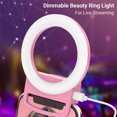 thumbnail image 4 of Portable Selfie Ring Light with Rechargeable Battery and Dimmer Clip-on Mini LED Beauty Ring Light with White/Warm/Neutral Lights for Phone Laptop Computer Tablet, 4 of 7