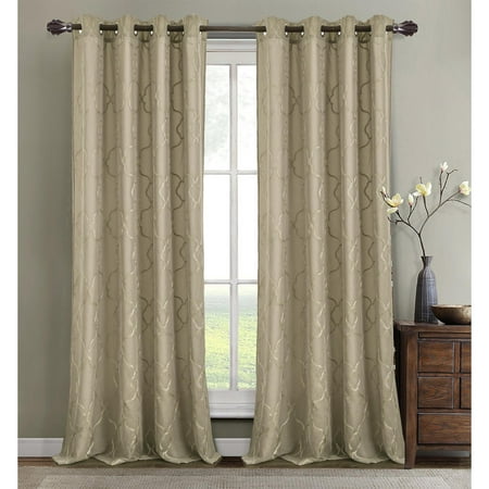 RT Designers Collection Crescent Embroidered Lined Grommet Window