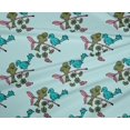 thumbnail image 4 of oneOone Polyester Lycra Fabric Leaves|Bird & Floral Block Decor Fabric Printed BTY 56 Inch Wide, 4 of 4