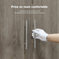 thumbnail image 4 of 10 tiradores de acero inoxidable para muebles de cocina, tiradores en T de 96 mm de ancho para cajones, armarios, dormitorios, puertas de cocina (15-plata), 4 of 4