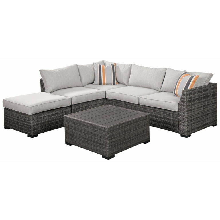 Ashley Cherry Point 4-Piece Outdoor Patio Furniture Sofa Sectional