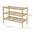 thumbnail image 4 of Tidyliving 3 tier bamboo shoe rack, stackable, 4 of 4
