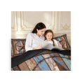 thumbnail image 4 of Homewish Vintage Stars Twin Comforter Sets,Rustic Farmhouse Cabin Bedding Set,Brown,Black Reversible,2-Piece,1 Comforter and 1 Pillowcase, 4 of 7