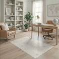 thumbnail image 2 of ODIKA 4'x6' Ivory Abstract Flowing Motif Washable Area Rug Contemporary Geometric Shapes with Scattered Dot Non-Slip, Chair-Friendly, Flatwoven for Home Office, Under Desk, 2 of 7