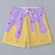 thumbnail image 5 of WILLBEST Pantalones Cortos Casuales para Hombre, Ideales para Nadar En La Playa y Hacer Ejercicio, con Un Elegante Diseño con Cordones y Estampado de Hielo Derretido para Cualquier Temporada., 5 of 5
