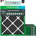 thumbnail image 1 of Filterbuy 15x20x1 MERV 8 (MPR 600) Odor Eliminator, Pleated HVAC AC Furnace Air Filters (6-Pack), 1 of 8