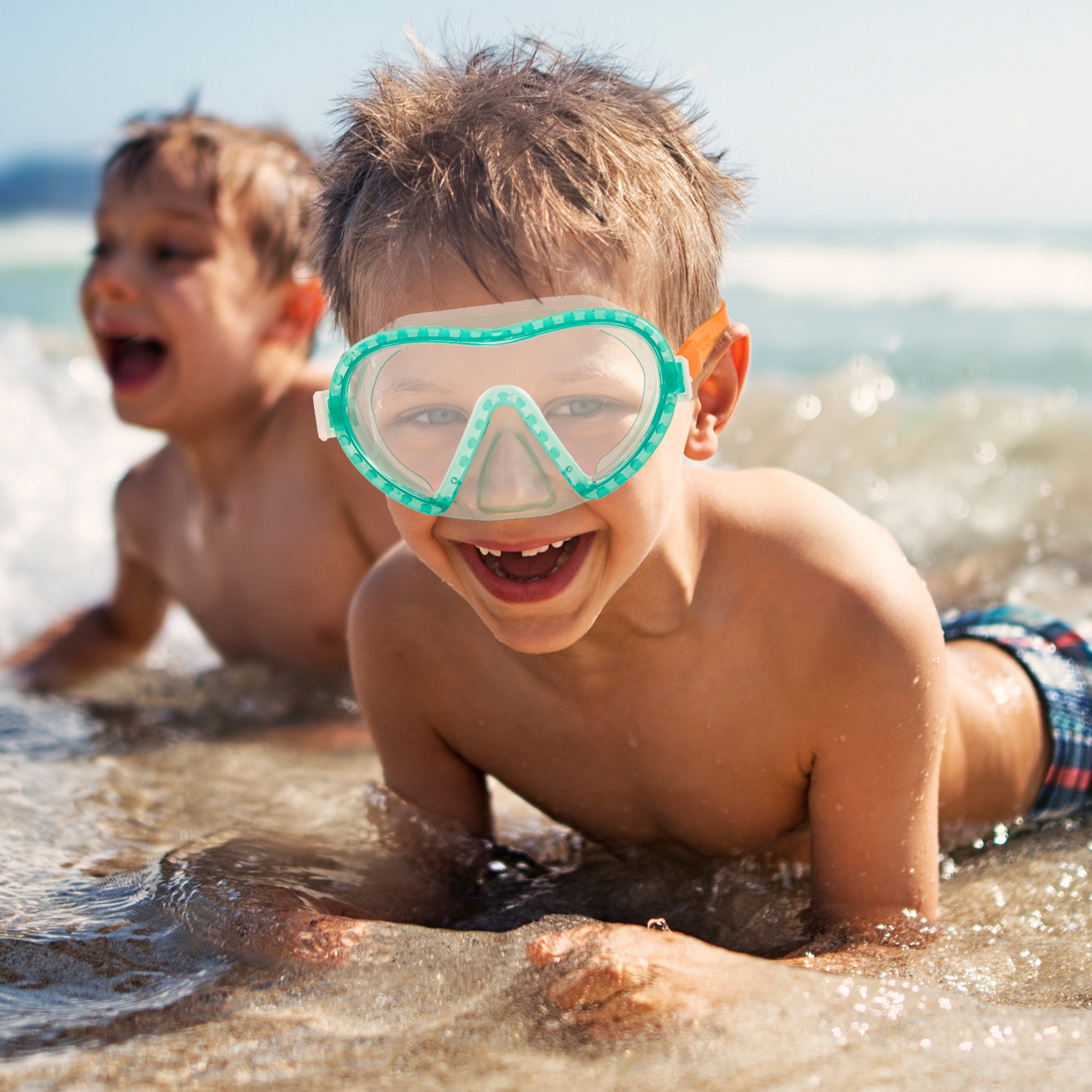(2 pack) Aqua Dolfino Latex Free Swim Mask for Children, Ages 3+