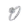 thumbnail image 1 of Anillo Xtellar De Compromiso 925 Plata Mujer Moissanite Joyeria Fina plateado, 1 of 4