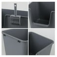 thumbnail image 3 of Vcansay 4-Pack Large Cat Litter Box with High Sides, High Sided Kitty Litter Pan, Gray, 3 of 7