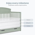 thumbnail image 7 of Dream On Me Storybrooke 5 in 1 Convertible Crib with Under Drawer, Sage Green, 7 of 7